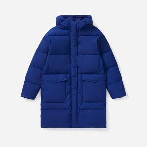 Everlane the ReNew Long Puffer - Cobalt
